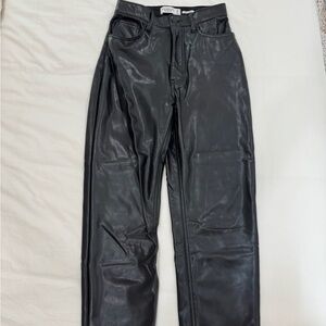 Abercrombie & Fitch Shiny Black Vegan Leather Pants